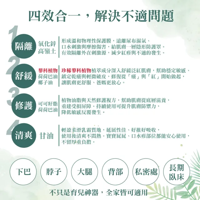即期品【Moraz 茉娜姿】小屁屁植物精華護理霜 100ml(屁屁膏)