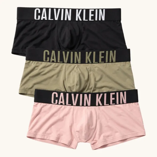 【CALVIN KLEIN】CK男內褲 超細纖維合身短版 低腰男四角內褲 3件組(CK內褲-多款任選)