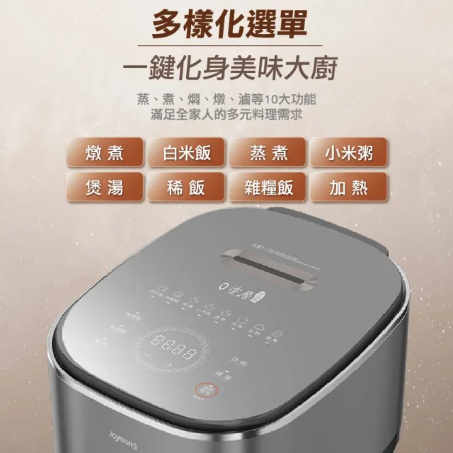 【JOYOUNG 九陽】0塗層IH電子鍋(C8M-RC5G)