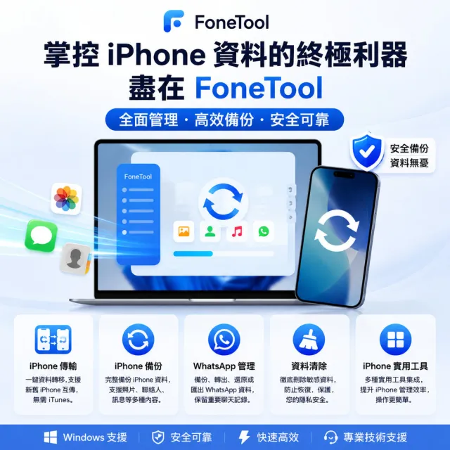 【AOMEI】FoneTool備份iPhone照片資料-終身免費升級版