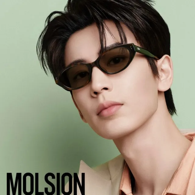 【MOLSION 陌森】張凌赫同款 貓眼膠框抗UV太陽眼鏡(MM3002-A22)