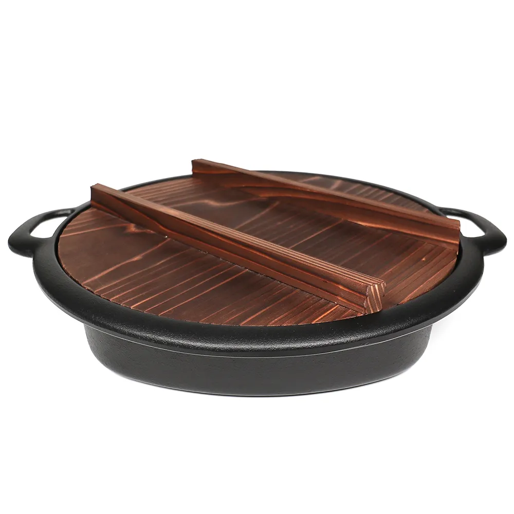 福介商店 南部鐵器 日本鑄鐵鍋 IWACHU 岩鑄 壽喜燒兼用餃子鍋 24cm IH 平底 雙耳 煎餃 壽喜燒