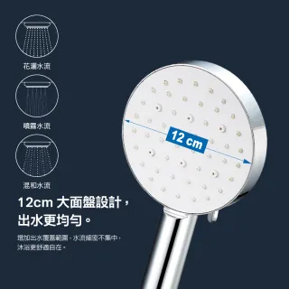 【CAESAR 凱撒衛浴】Revive Shower SPA 珍珠白蓮蓬頭(單手切換 / 三段水流)