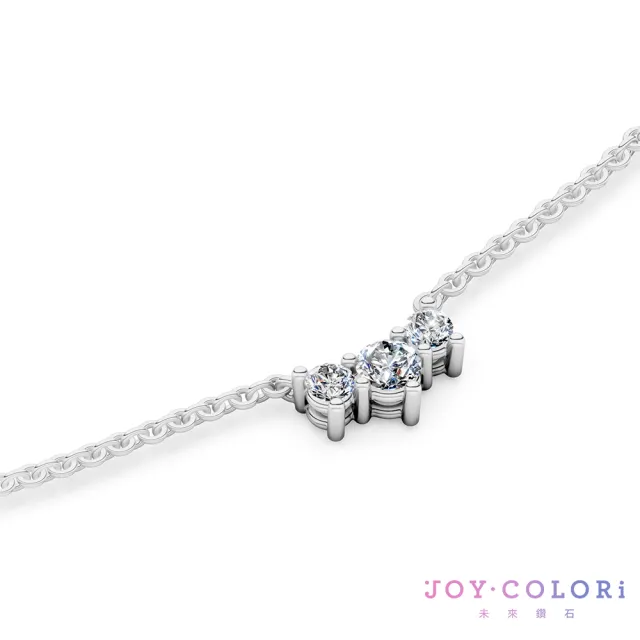 【JOY COLORi 未來鑽石】PT950鉑金 鑽石項鍊(培育鑽石 森靜光語 NN0135LG)