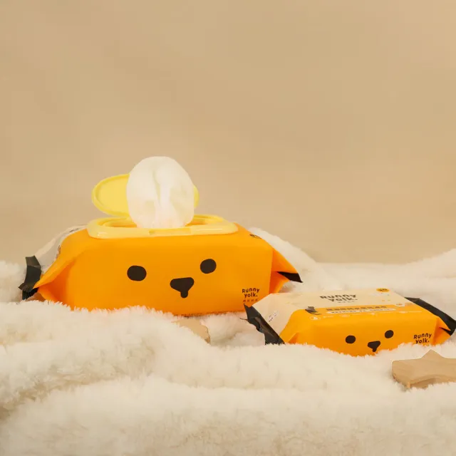 【Runny Yolk 朗尼幼克】極潤厚純水嬰兒濕紙巾｜新客體驗組｜家庭號x2包+隨身包x5包(100%台灣製/EDI純水)