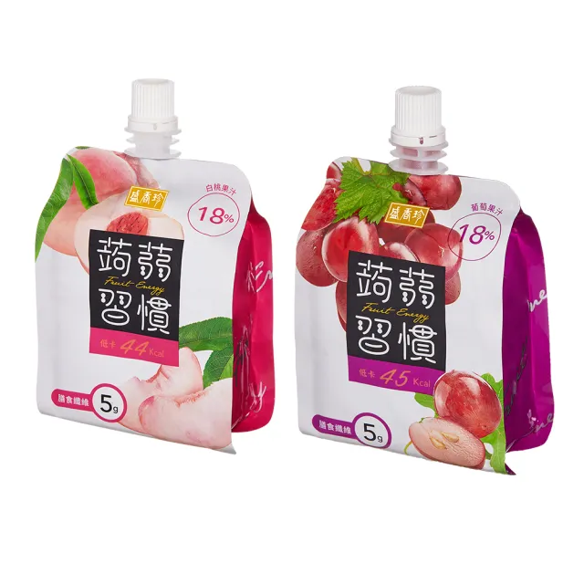 【盛香珍】(定期配)蒟蒻習慣180gX3盒入(葡萄/白桃)口味任選 果凍飲 果凍包 即食果凍 隨身果凍 低卡果凍