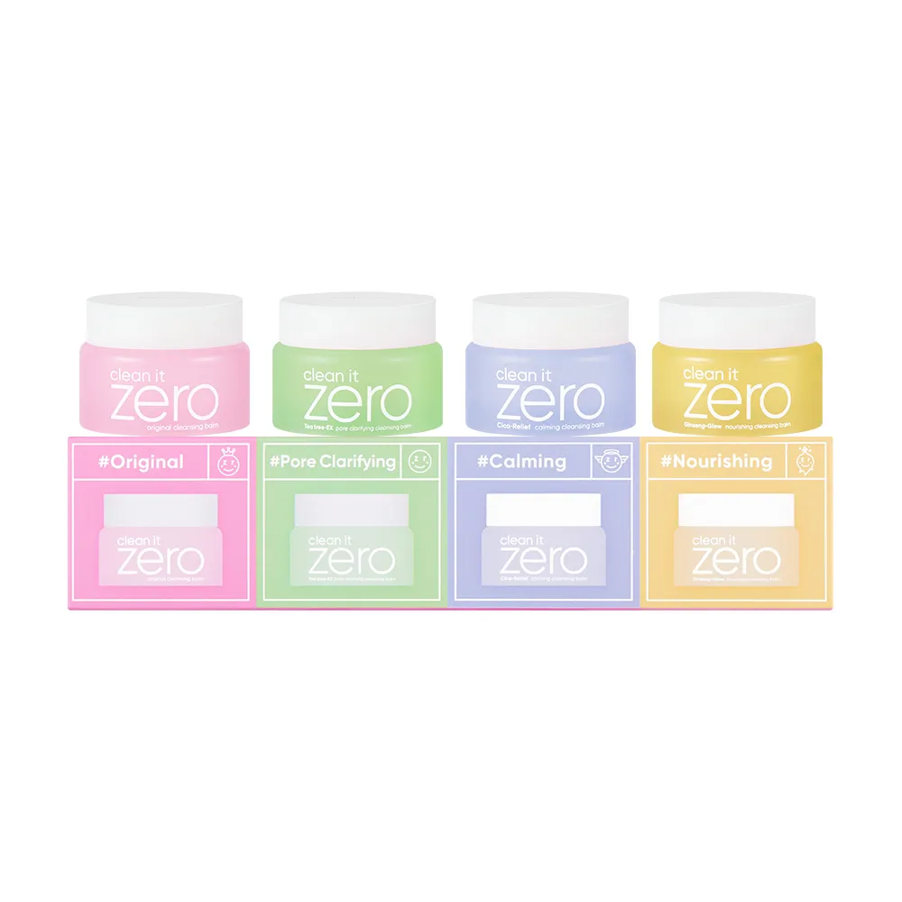 【BANILA CO】ZERO零感肌瞬淨卸妝霜 迷你禮盒款 7ml*4(旅行款/瞬淨力升級/卸妝膏)