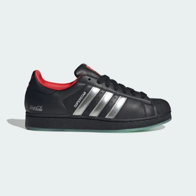 【adidas 愛迪達】Superstar II Coca-Cola 男女 休閒鞋 復古 皮革 流行 黑(KH6891)