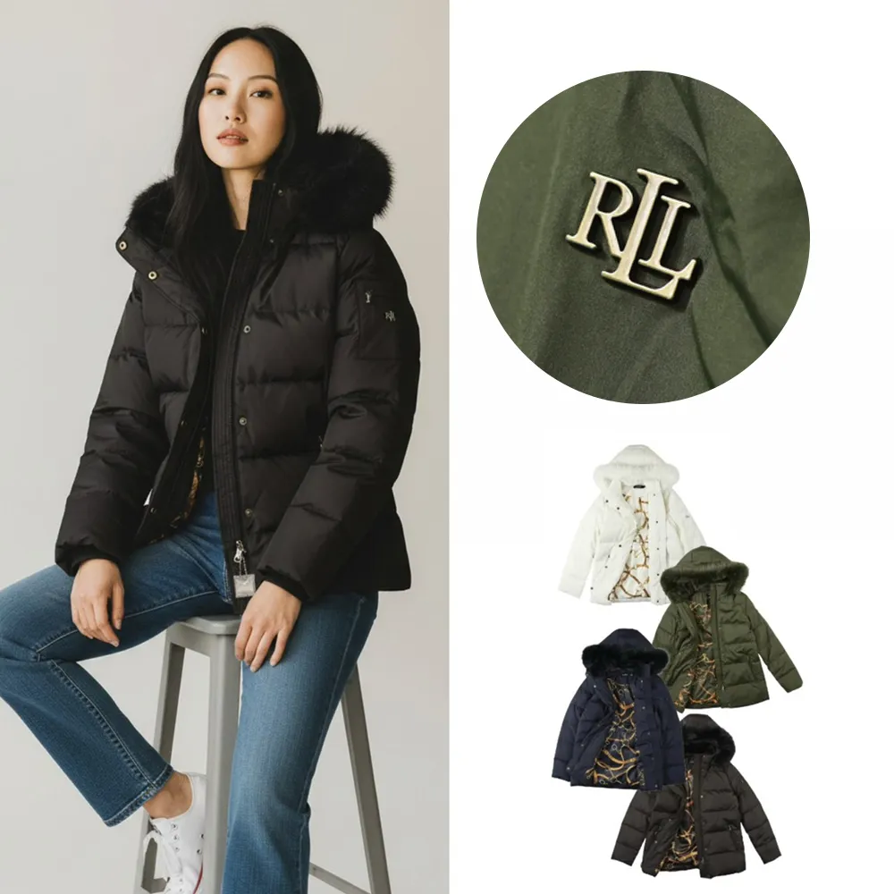 【RALPH LAUREN】Ralph Lauren 真羽絨 polo出國外套女外套 防風 連帽 帽可拆 冬天外套 防潑水 外套(1664)