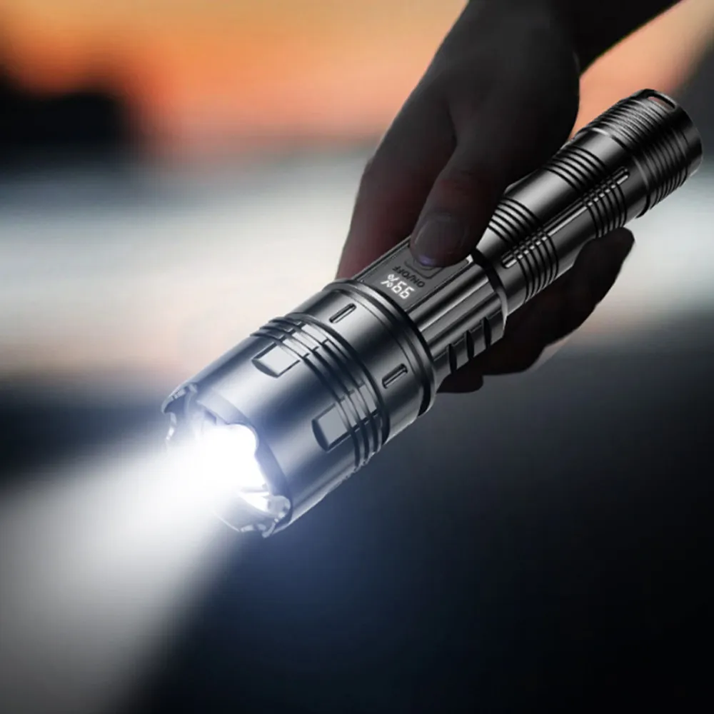 【Lele】戶外電顯強光爆亮手電筒 LED伸縮調光小手電筒 三段模式(登山/露營/居家/地震/颱風/Type C充電) 618