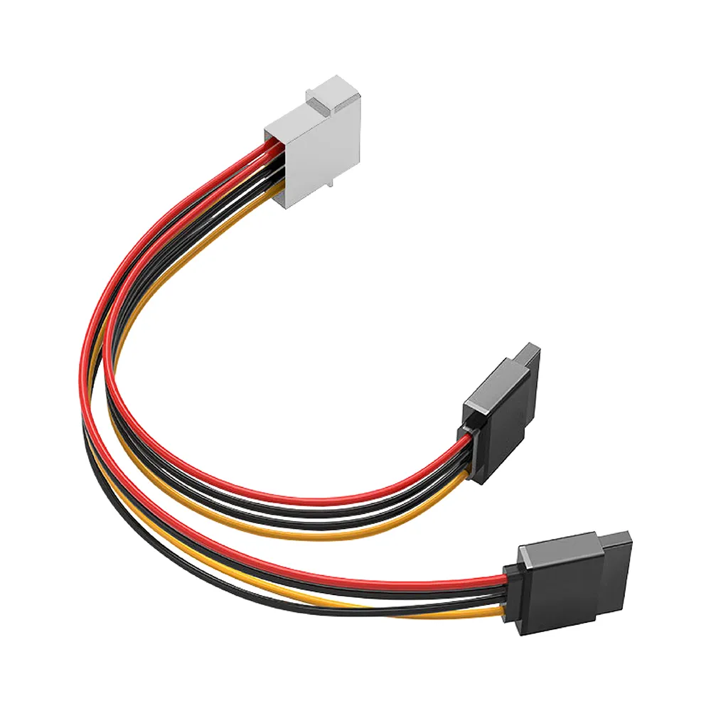 【Veloz】大4pin轉15pin一分二SATA電源線-SA-02/三入一組(同時給兩個SATA接口的硬盤或光驅供電)