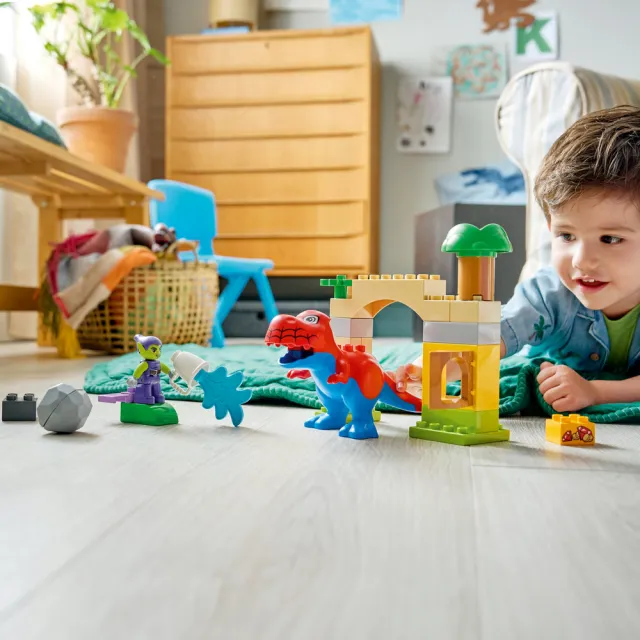 【LEGO 樂高】得寶系列 10463 Dinosaur Spidey-Rex 大戰綠惡魔(漫威 恐龍玩具 幼兒玩具 積木)