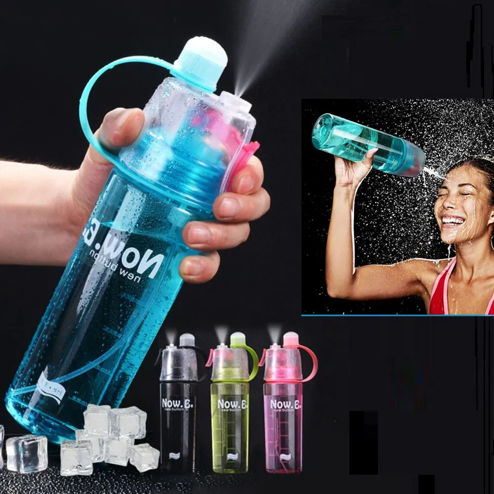 【希賽德】600ML 噴霧水壺 吸管水壺 隨身杯 冷水杯 健身外出杯子 自行車水壺 隨身水壺(戶外用品)