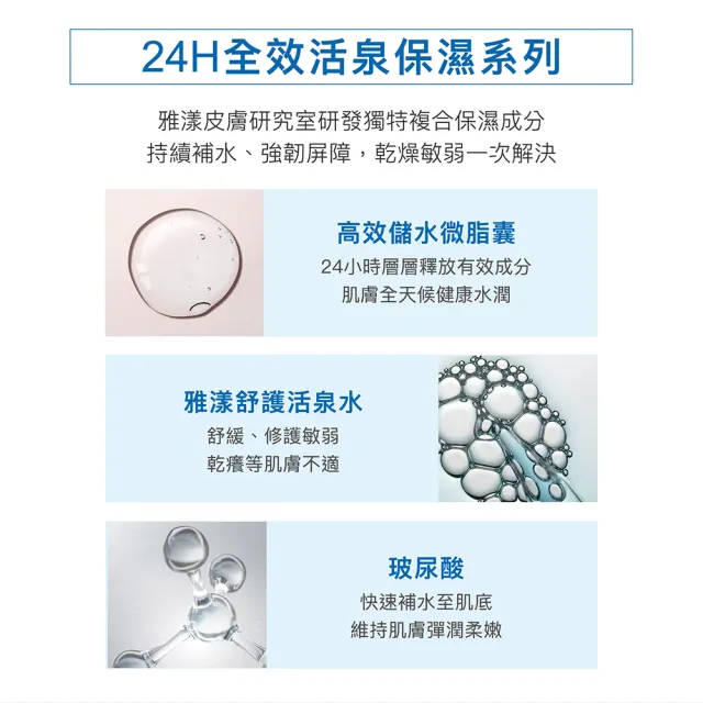 【Avene 雅漾】官方直營 24H保濕水凝霜50ml(短效品)
