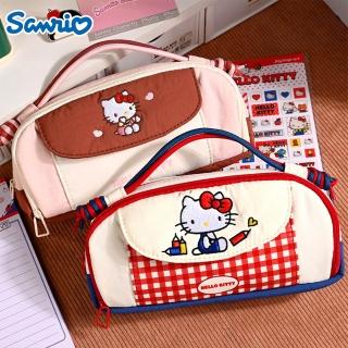 【SANRIO 三麗鷗】凱蒂貓大容量手提筆袋鉛筆盒 (Hello Kitty)