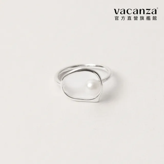 【vacanza】925純銀飾品|圓圈淡水珍珠 純銀戒指 (抗過敏 七夕禮物 生日禮物)