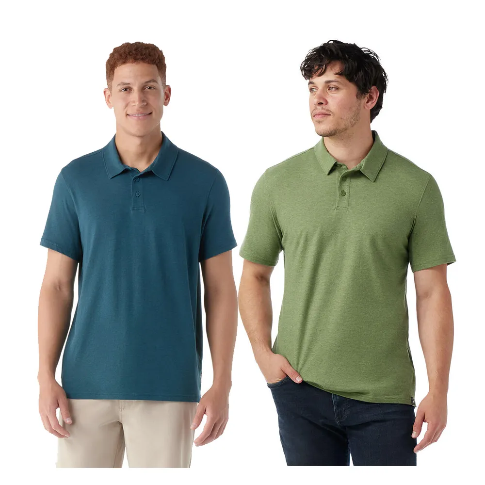 【SmartWool】男 短袖Polo衫(美麗諾羊毛衣 有機棉 吸濕排汗 抑菌抗臭 親膚 UPF40+)