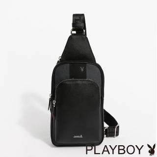 【PLAYBOY】單肩背包 Manner系列 - 黑色
