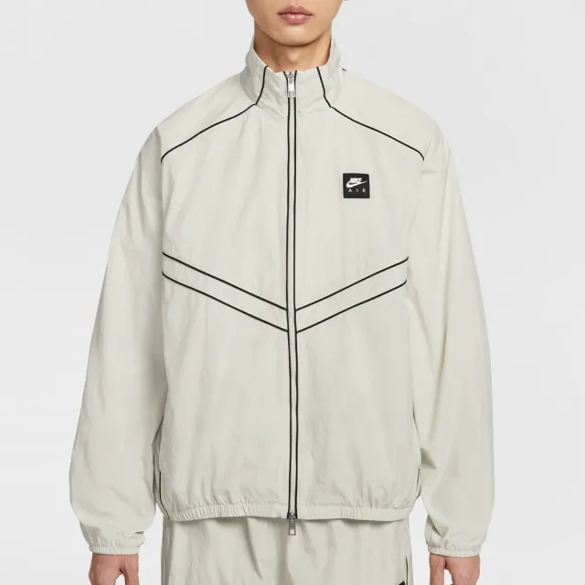 【NIKE 耐吉】外套 男 運動立領外套 寬鬆 AS M NK AIR WR TRK JKT 白灰 IF1289-072