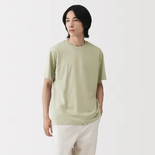【MUJI 無印良品】男天竺圓領短袖T恤(白色/灰色/黑色/暗藍/粉米/淺綠/煙燻藍/深藍/卡其綠/煙燻棕)