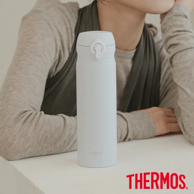 【THERMOS 膳魔師】新飲感不鏽鋼超輕量彈蓋真空保溫瓶500ml(JNL-S500)