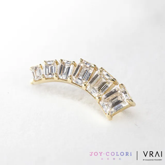 【JOY COLORi 未來鑽石】18K金 鑽石耳環 單邊(VRAI 雅典娜 紅毯鑽石耳環 ES2155LG)
