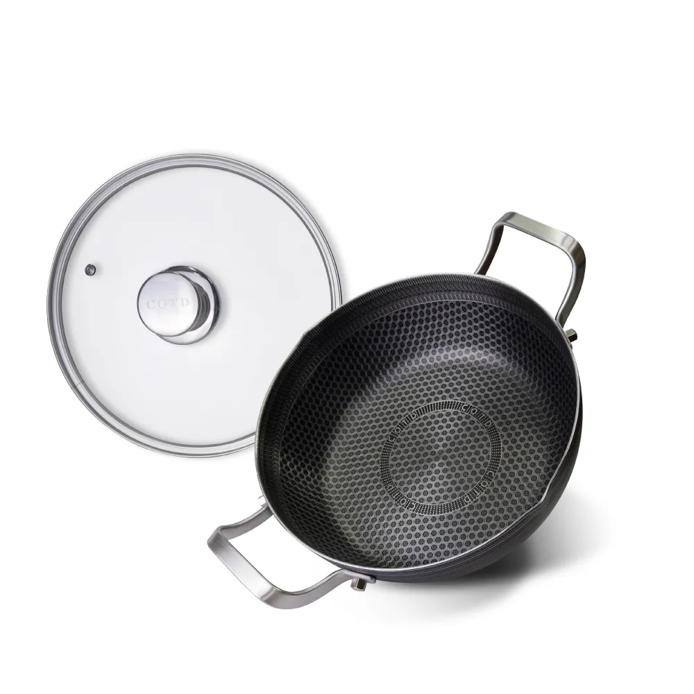 【COTD】316不鏽鋼 26公分3D立體蜂巢不鏽鋼雙耳湯鍋-IH爐可用(湯鍋/台灣出貨)