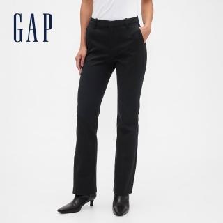 【GAP】女裝 女裝|卡其褲-黑色(874256)