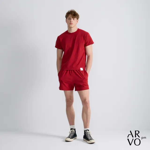 【ARVOpm】男女同款_logo刺繡紅色Baby Tee73126319001(雙11限定)