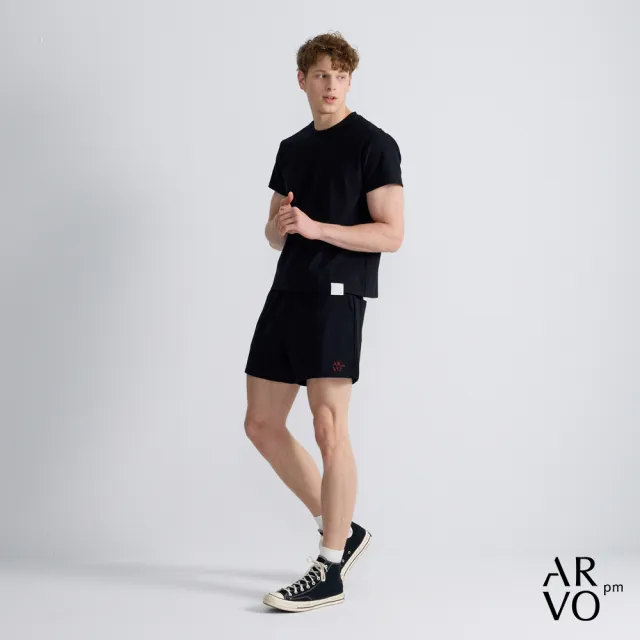 【ARVOpm】男女同款_logo刺繡黑色Baby Tee73126319002(雙11限定)