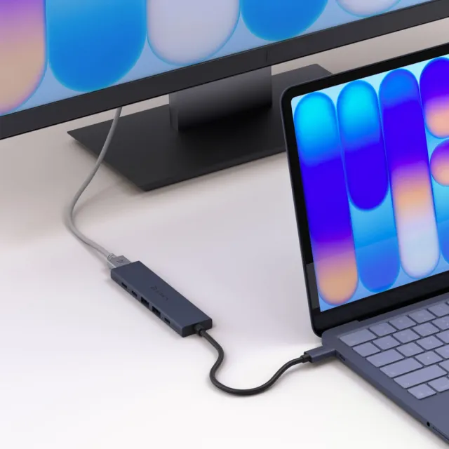 【ADAM 亞果元素】Hub DE06 USB-C 6合一多功能集線器(隨插即用)