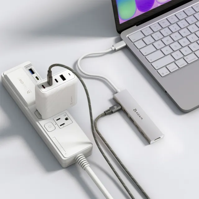 【ADAM 亞果元素】Hub DE06 USB-C 6合一多功能集線器(隨插即用)