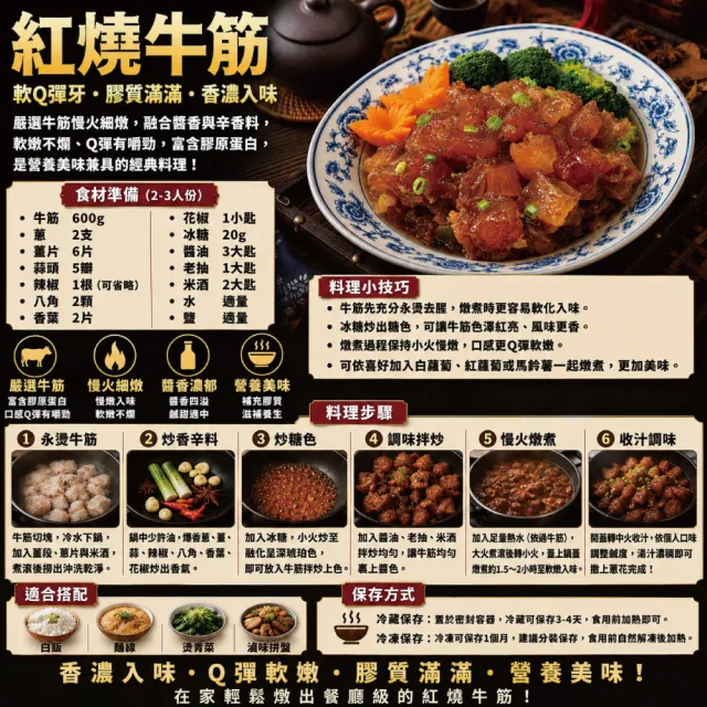 【約克街肉鋪】澳洲牛筋切段4包(500g±10%/包)