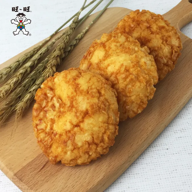【旺旺】無聊派大仙貝酥 155g x10包(經典米果零食 全素 )