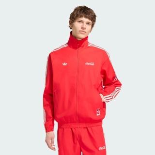 【adidas 愛迪達】外套 男 運動立領外套 三葉草 亞規 COCA-COLA CC FIREBIRD TT 紅白 KY2111