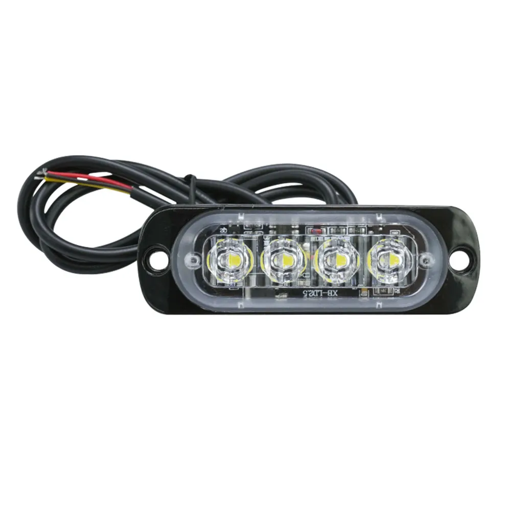 4led燈條12-24V 車邊燈 閃爍警示燈 白光/黃光/紅光 208-SL4(條燈 led燈泡 車用led燈)