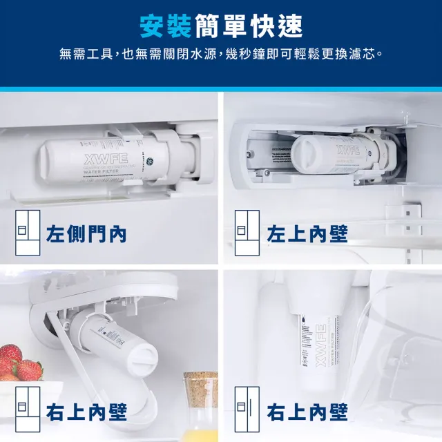 【GE 奇異】冰箱淨水濾心三支組(XWFE)