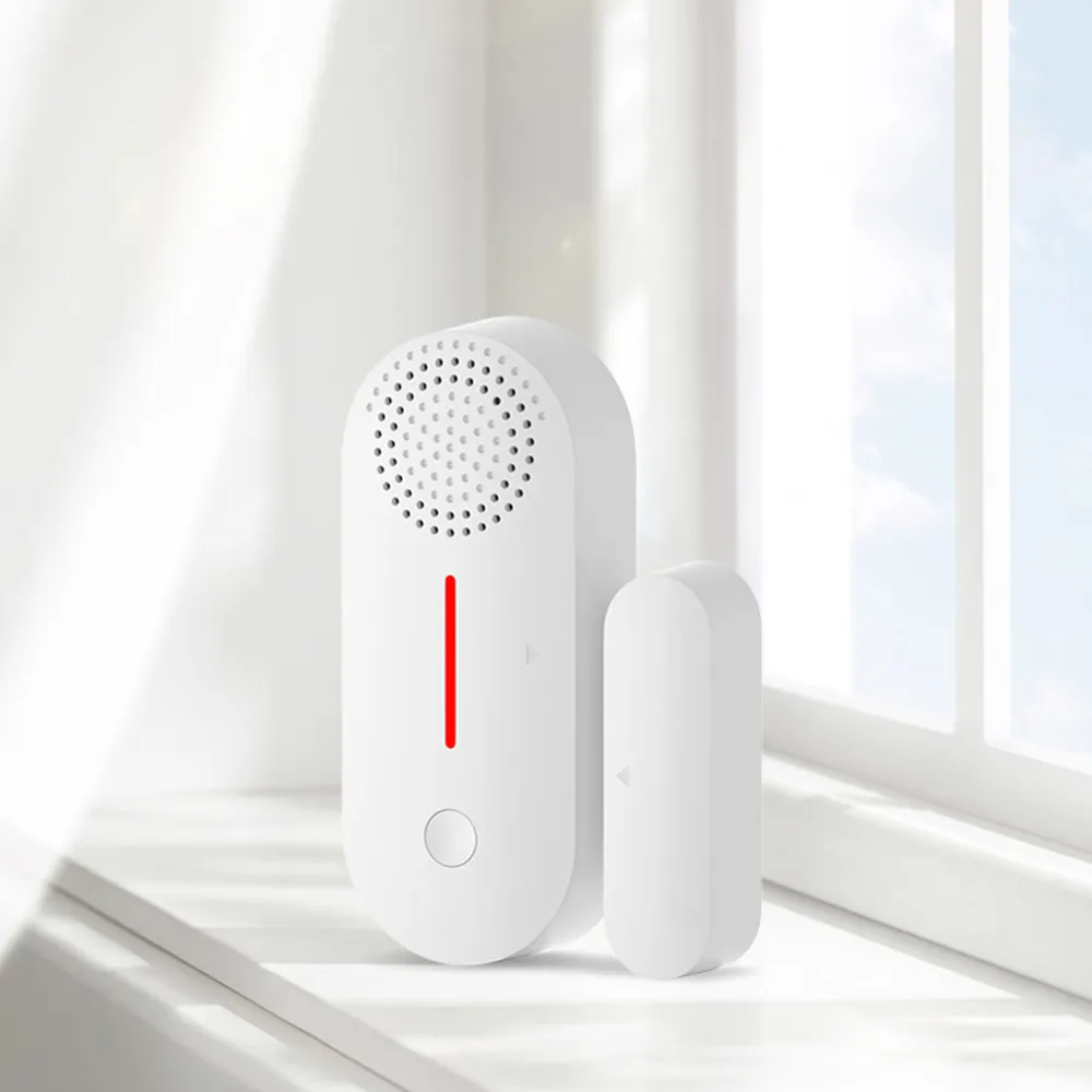 【Nil】618 WiFi聲光門窗報警器 門磁報警傳感器 遠程監控入侵報警器 無線門磁防盜報警器