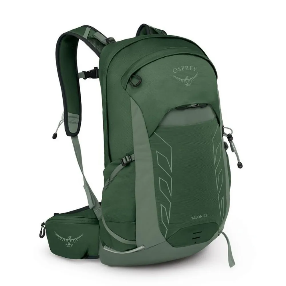 【Osprey】☆新改款☆ Talon 22 輕量化登山背包 男 綠冠葉綠(輕量旅行後背包 快速移動單車登山健