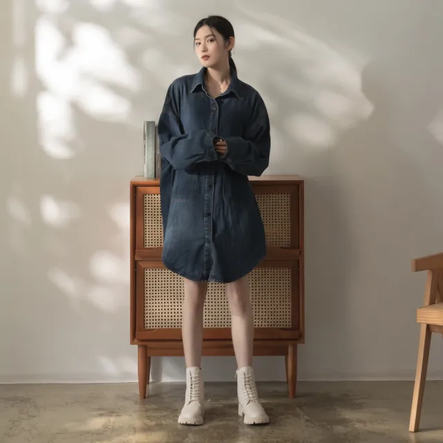 【I called Love】不萊梅特派員丨厚底綁帶中筒軍靴(韓版、馬汀靴、軍靴、短靴、中筒靴、女靴)