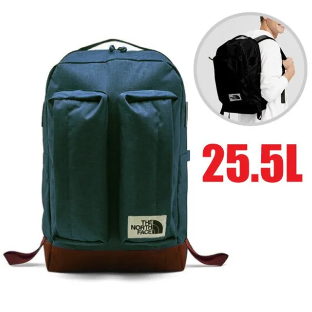 【The North Face】CREVASSE 多功能舒適耐磨後背包25.5L(電腦書包_可容15吋筆電)/ 3KY4-PJ8 藍