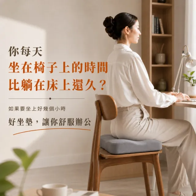 【Roichen】穩姿坐墊 女用 知名百萬網紅推薦 人體工學坐墊 久坐減壓不疲勞 透氣涼感 三明治空氣層