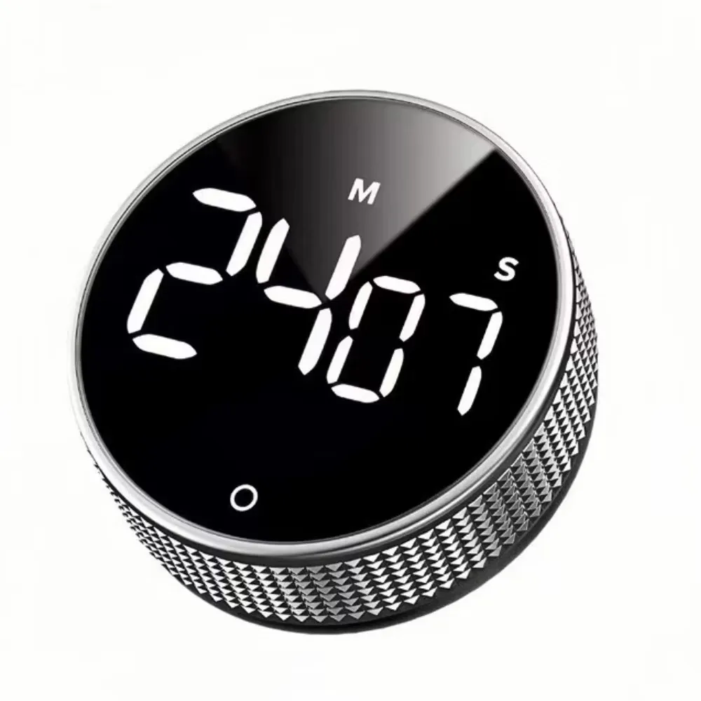 LED大螢幕旋鈕計時器(三擋音量 電子計時 發光 螢光 夜光 廚房 定時器 倒計時器 提醒器 烹飪)