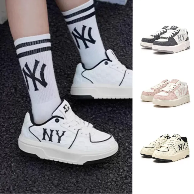 【MLB】Monogram老爹鞋 學長鞋 Chunky Liner系列 紐約洋基隊(3ASXE035N-三款任選)