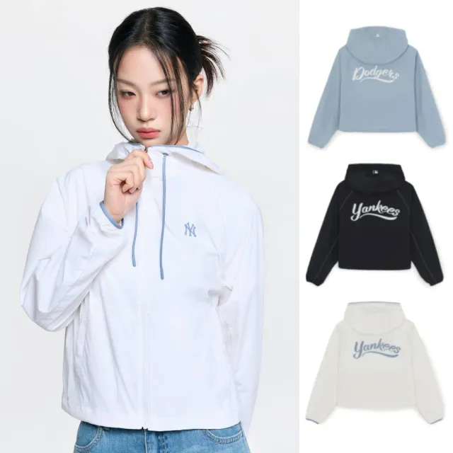 【MLB】女版防風外套 KARINA同款 Varsity系列 道奇/洋基隊 (3FWJV0363-三款任選)