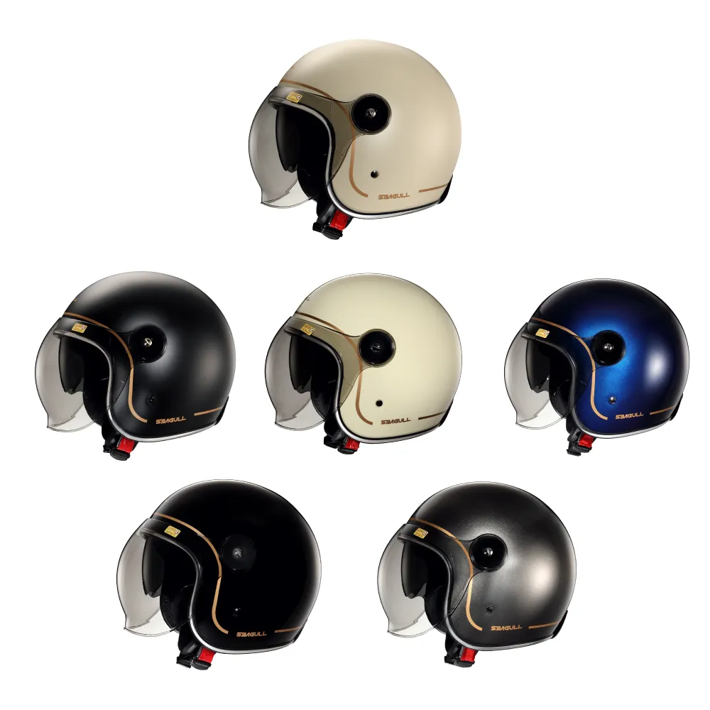【SEAGULL 海鷗】TW777P夏日最強內墨鏡涼感3/4罩式安全帽