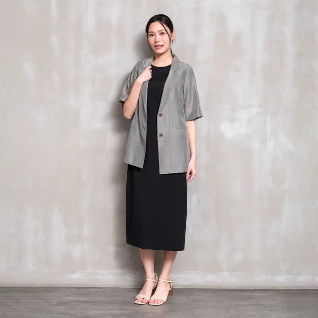 【perng yuh 芃諭名品】都市光譜 亮澤 短袖 西裝外套(2026 SS Collection|5A春夏新品上市)