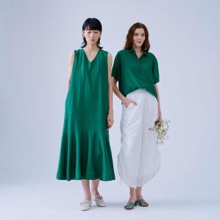 【giordano ladies】26SS 蠶絲混紡荷葉背心洋裝(02466022)