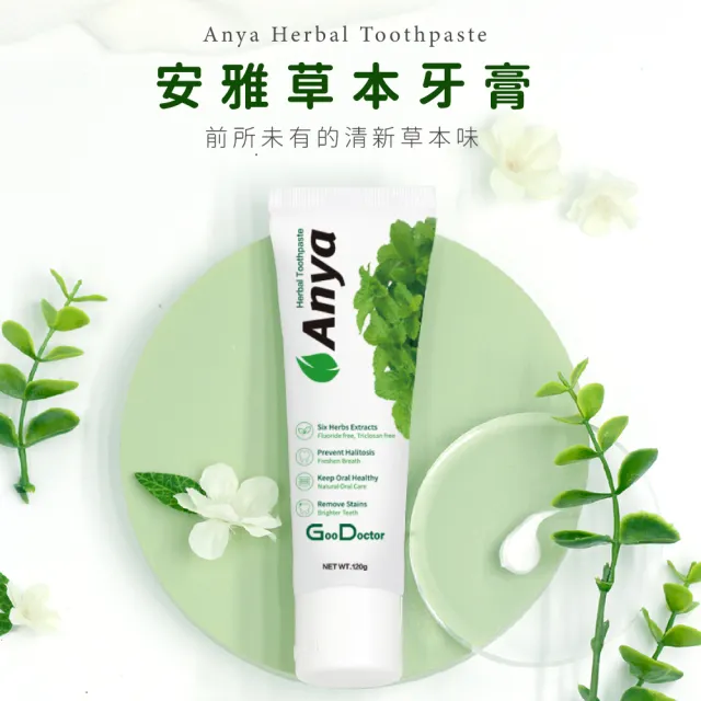 【GoodDoctor 元恆大生醫】安雅草本牙膏3入組 六大草本