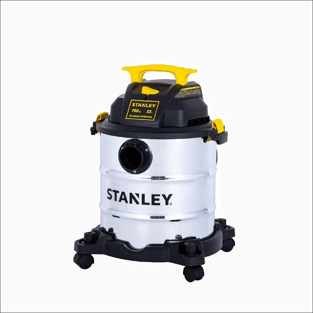 【STANLEY】乾濕兩用不鏽鋼吸塵器 23L(適用車庫.車輛清潔)
